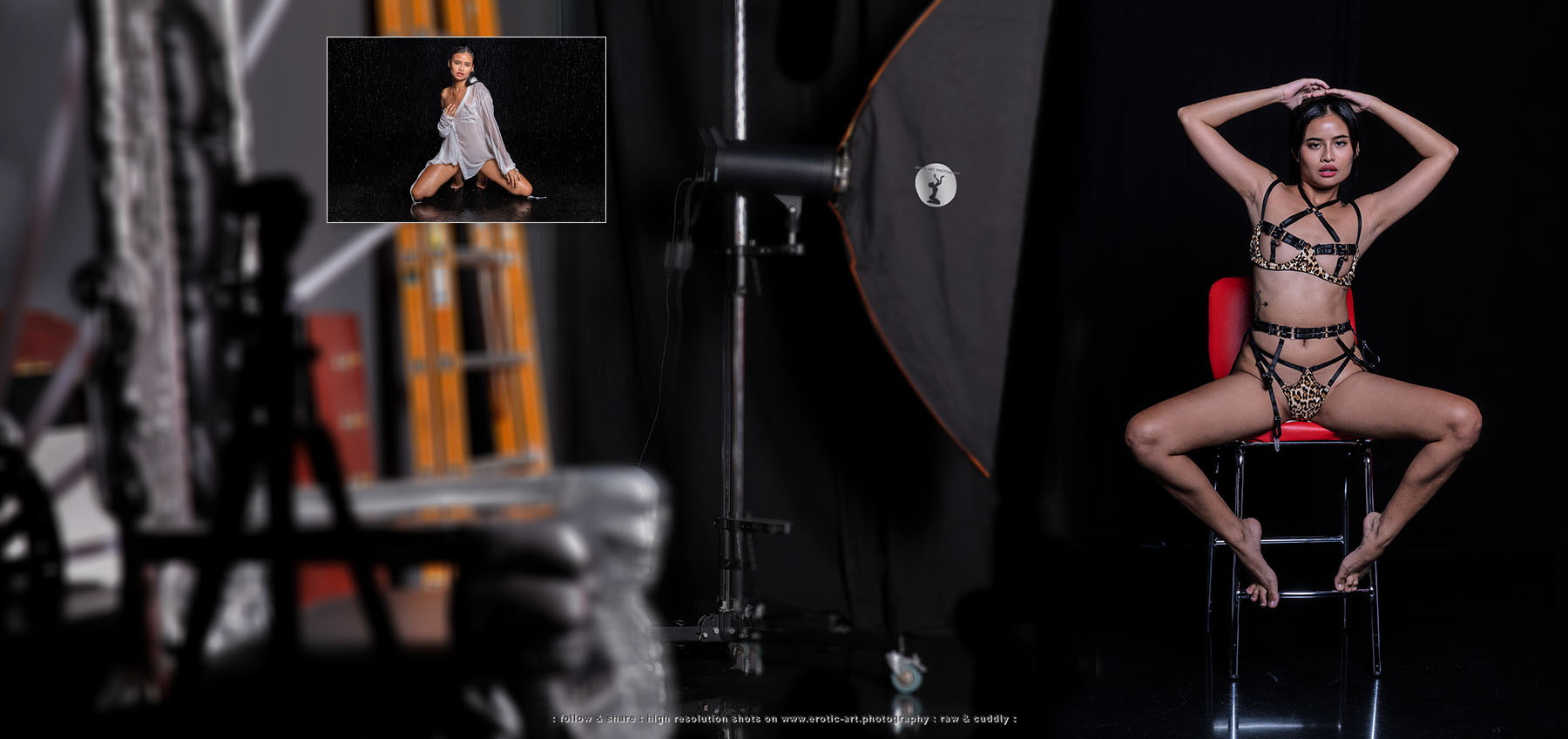 Erotic Art Photography at work, Rain-World Bua, Studio Shots