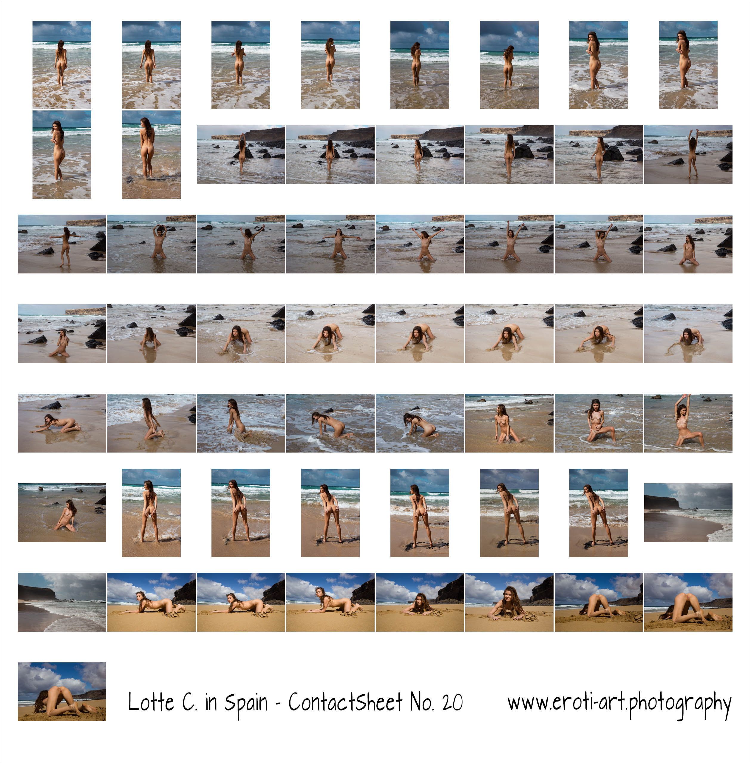 Erotic Art Shooting: Shooting Lotte C. in Spain Lotte C. in Spain, Atlantic, Beach